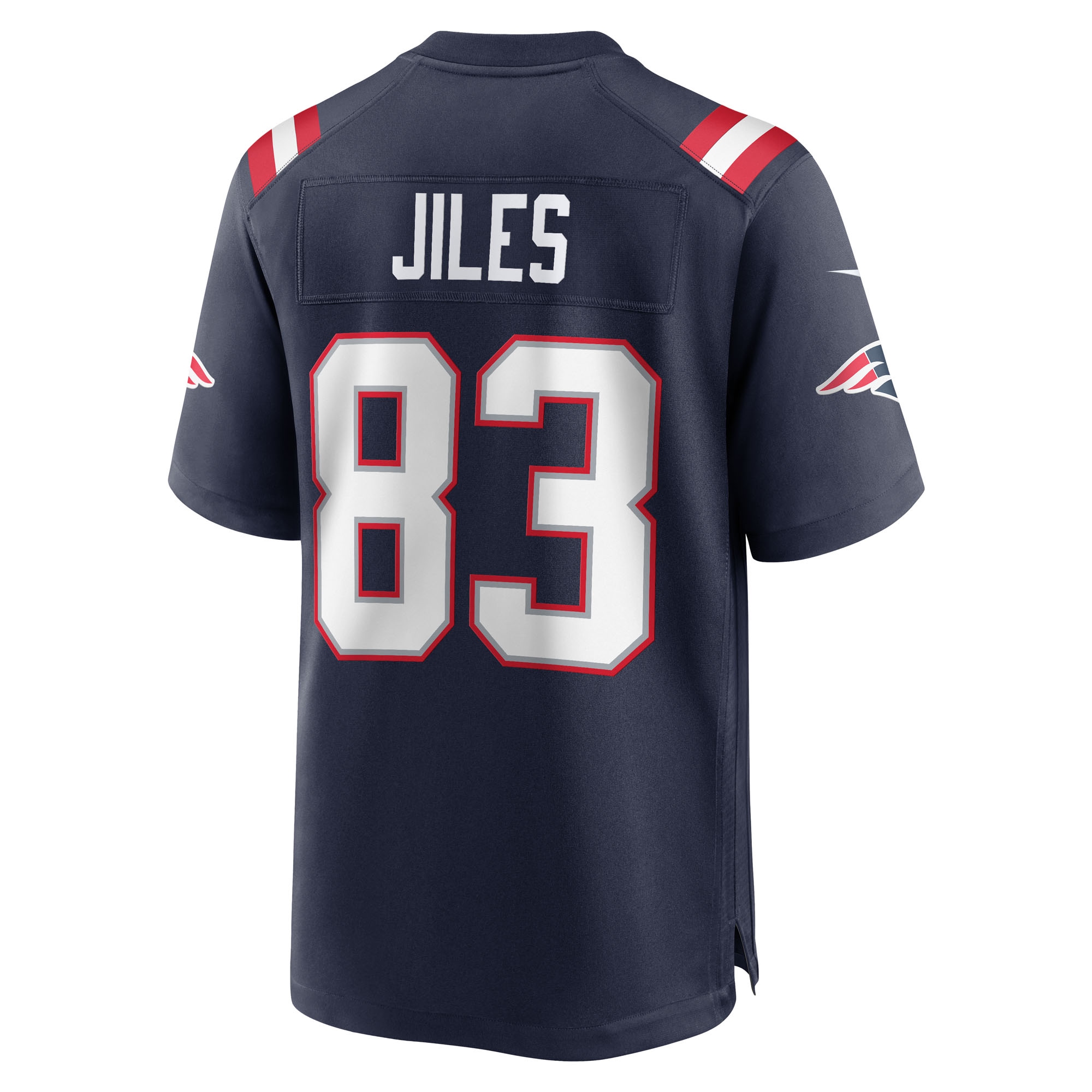 New England Patriots John Jiles Navy Team Game NFL Jersey Men's