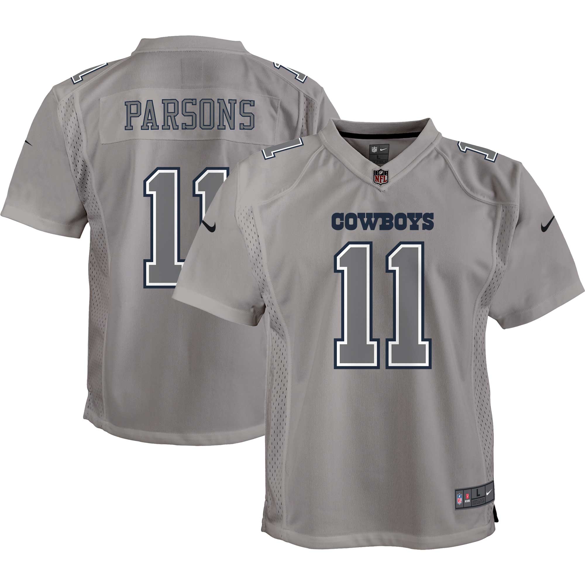 Dallas Cowboys Micah Parsons Gray Atmosphere Game NFL Jersey Youth