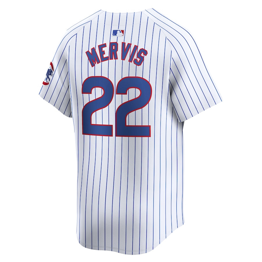 Matt Mervis 22 Chicago Cubs Home Limited White MLB Jersey Men's