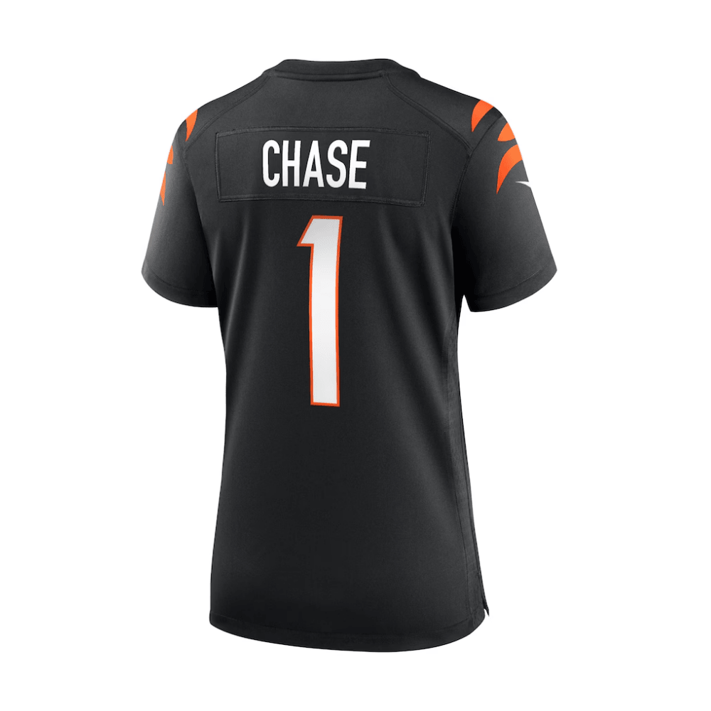 Ja'Marr Chase 1 Cincinnati Bengals 2025 Pro Bowl Patch Game Black NFL Jersey Women's