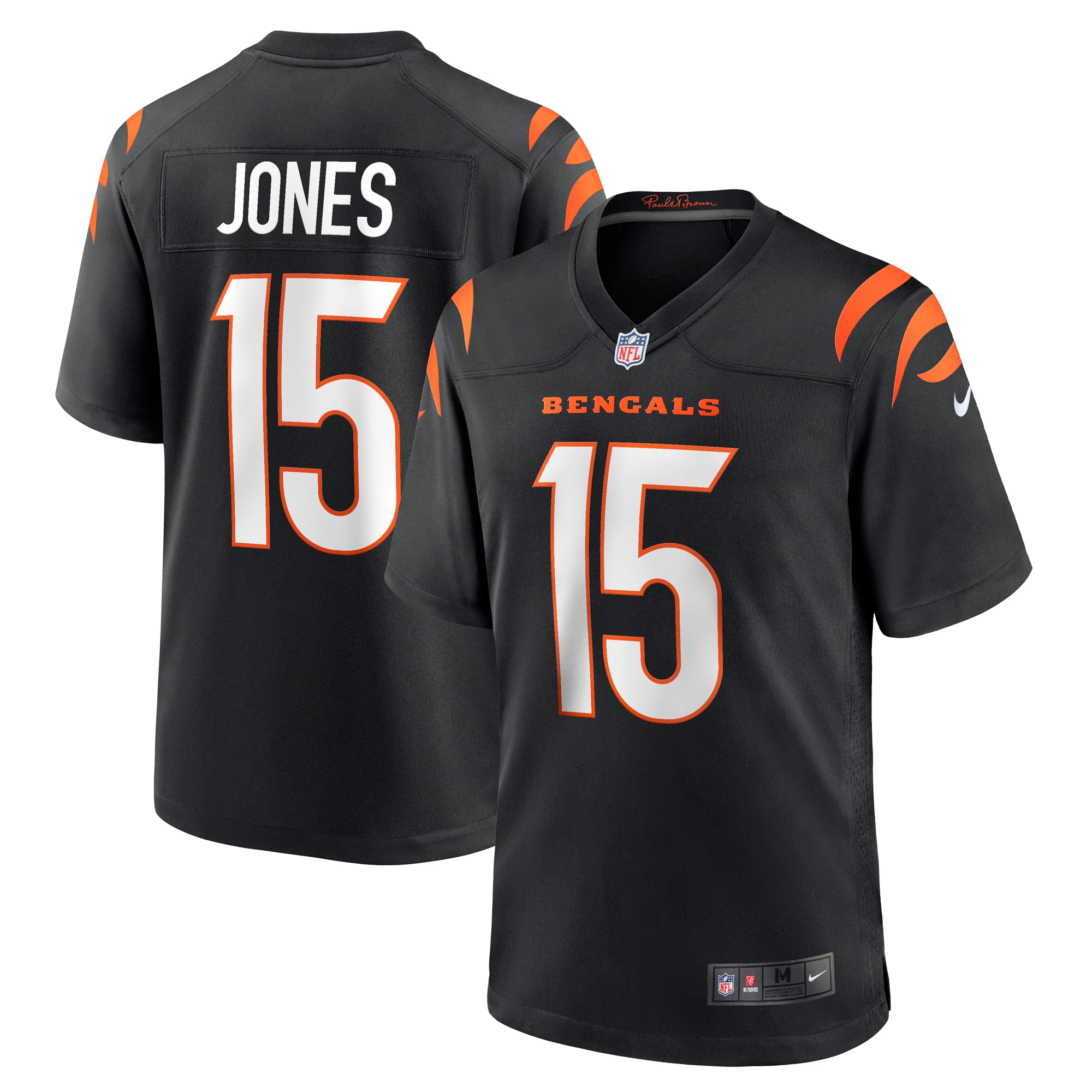 Cincinnati Bengals Charlie Jones Black Team Game NFL Jersey Men's