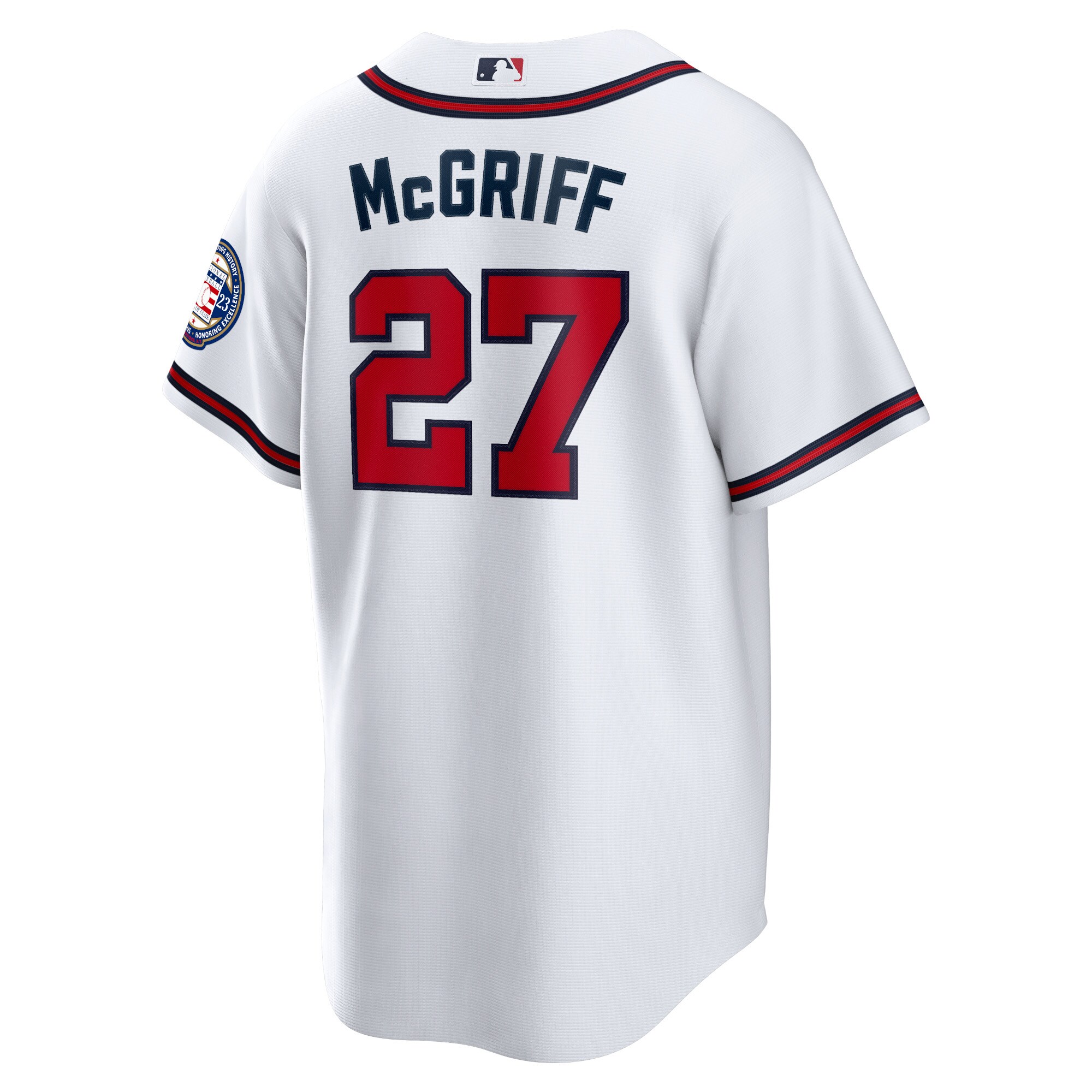 Atlanta Braves Fred McGriff White 2023 Hall of Fame Patch Inline MLB Jersey Men's