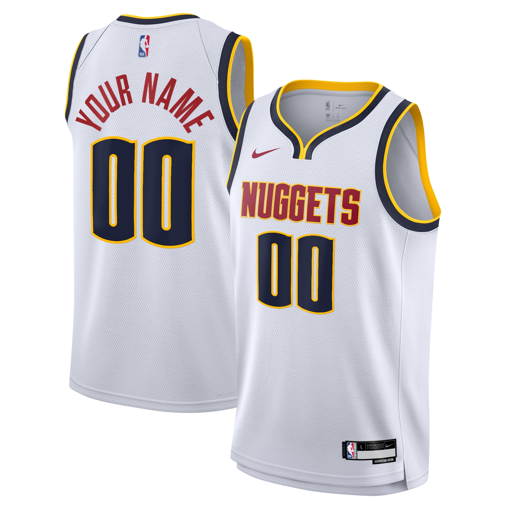 Denver Nuggets Association Swingman Custom NBA Jersey Youth