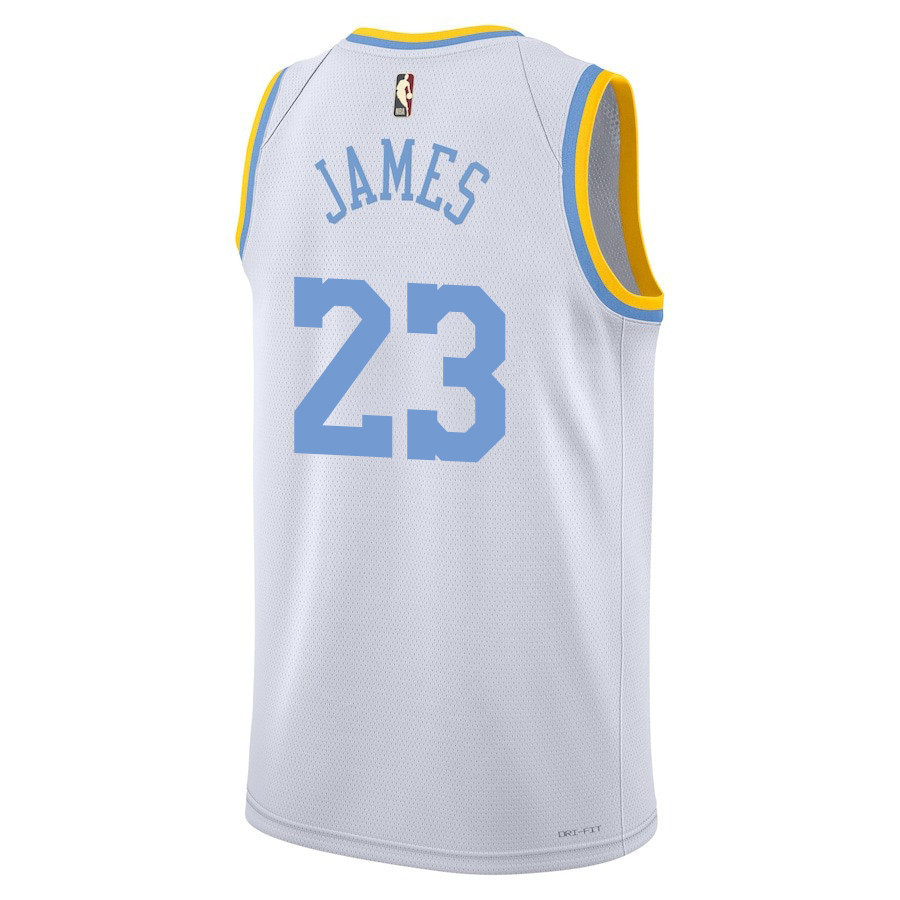 Lebron James 23 Los Angeles Lakers Classic Edition Swingman White NBA Jersey Men's