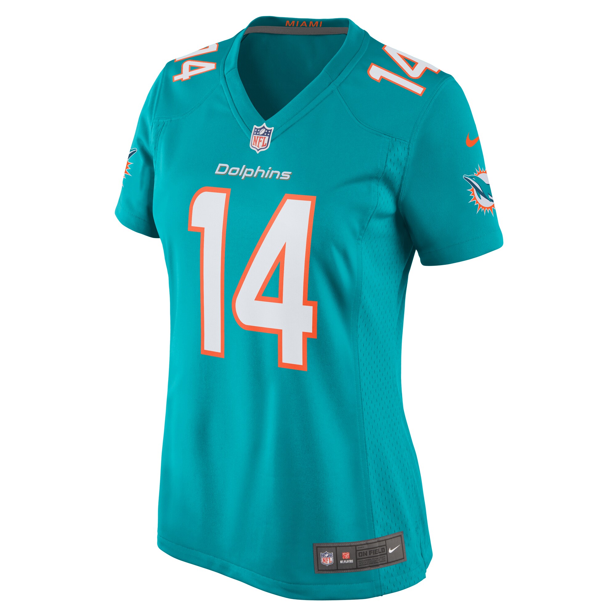 Miami Dolphins Trent Sherfield Aqua Game Player NFL Jersey Women's