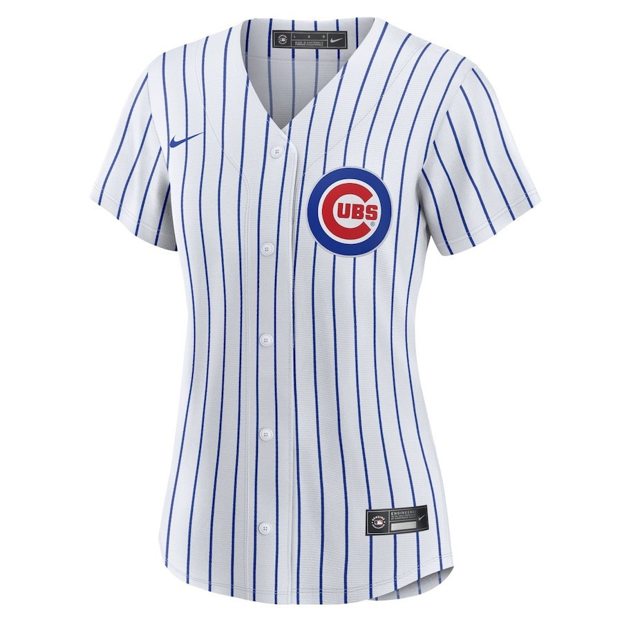 Chicago Cubs Home Blank White MLB Jersey Women's