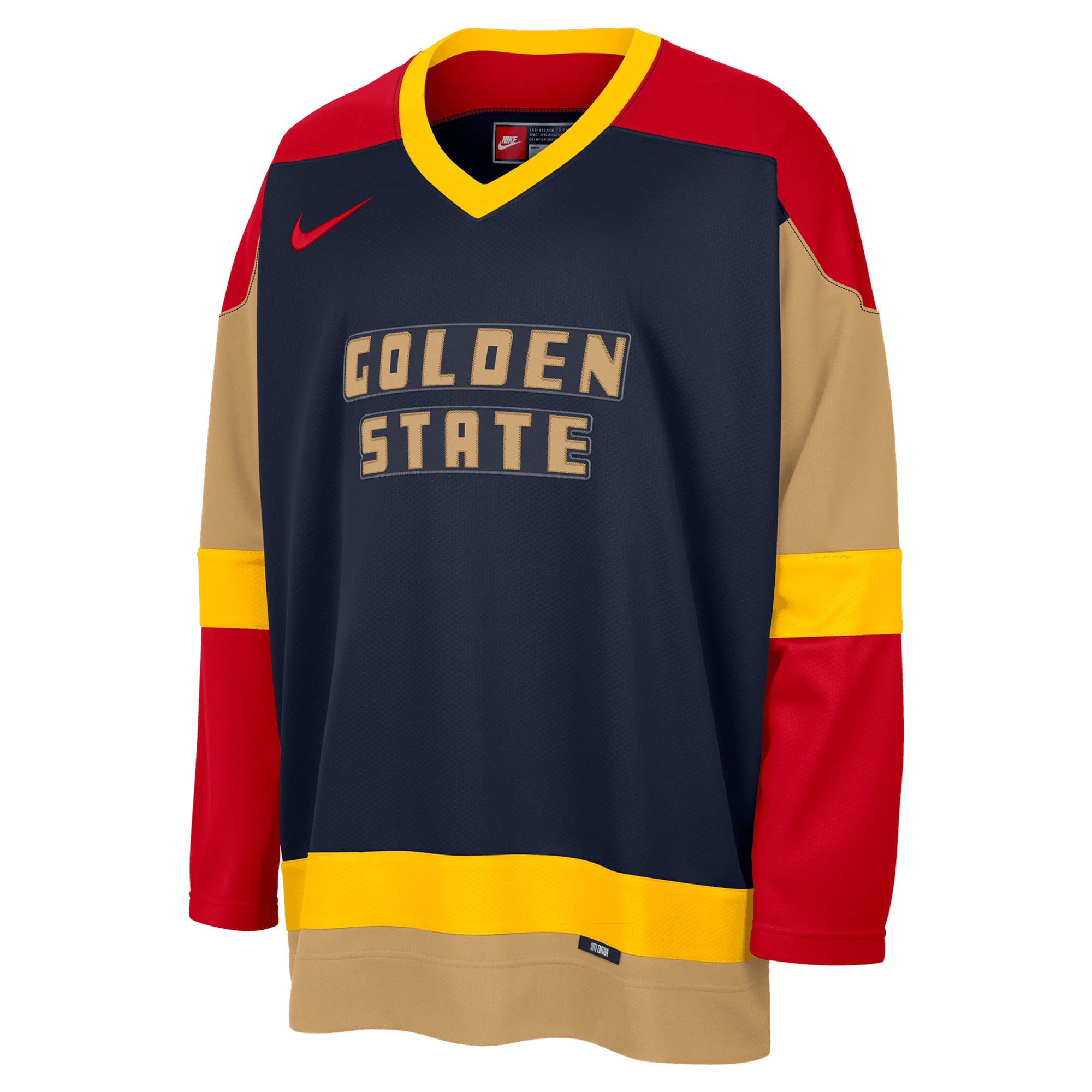 Golden State Warriors City Edition Hockey NBA Jersey Men's