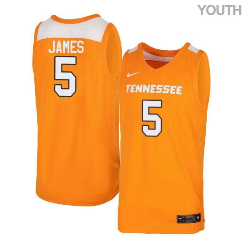 5 Josiah-Jordan James Orang White Elite Tennessee Volunteers NCAA Jersey Youth