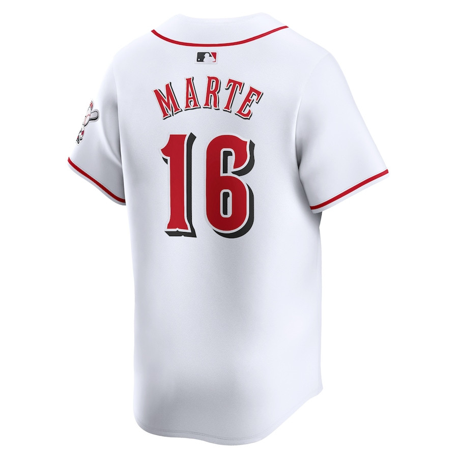 Noelvi Marte 16 Cincinnati Reds Home Limited White MLB Jersey Men's