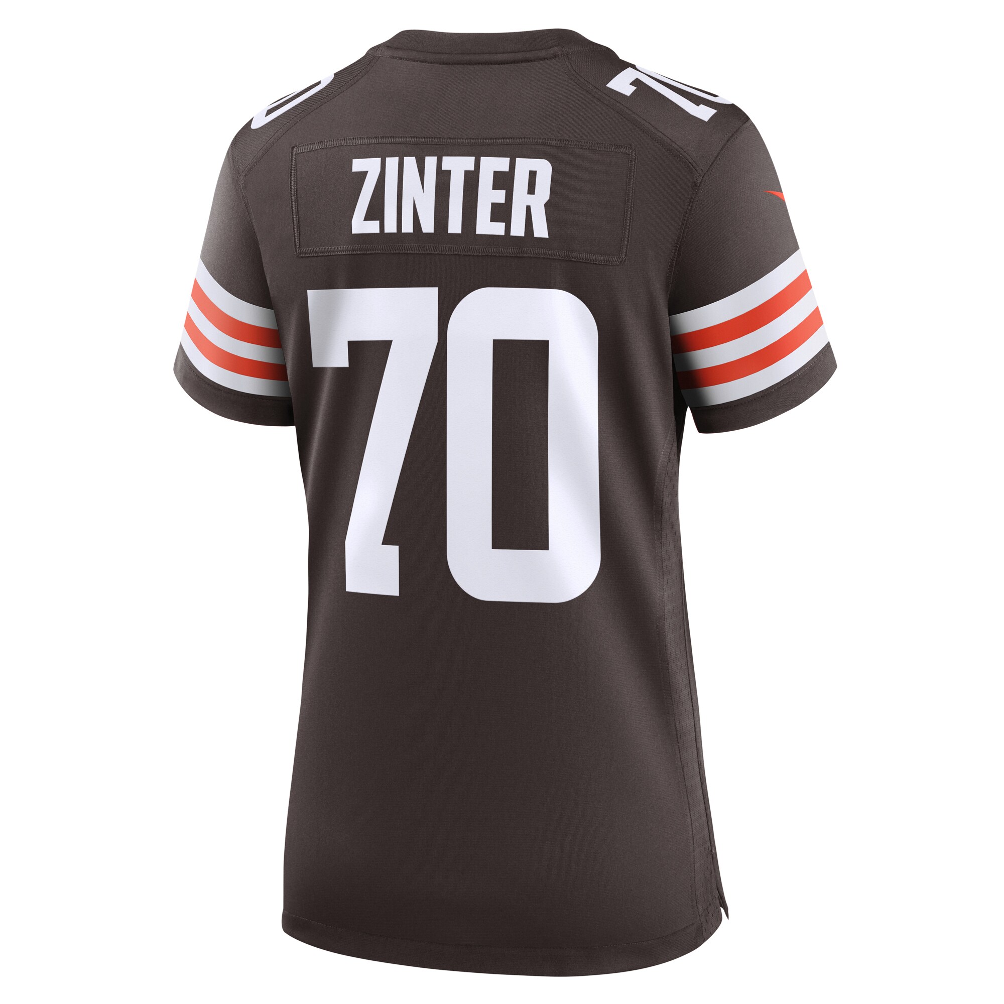 Cleveland Browns Zak Zinter Brown Game NFL Jersey Women's