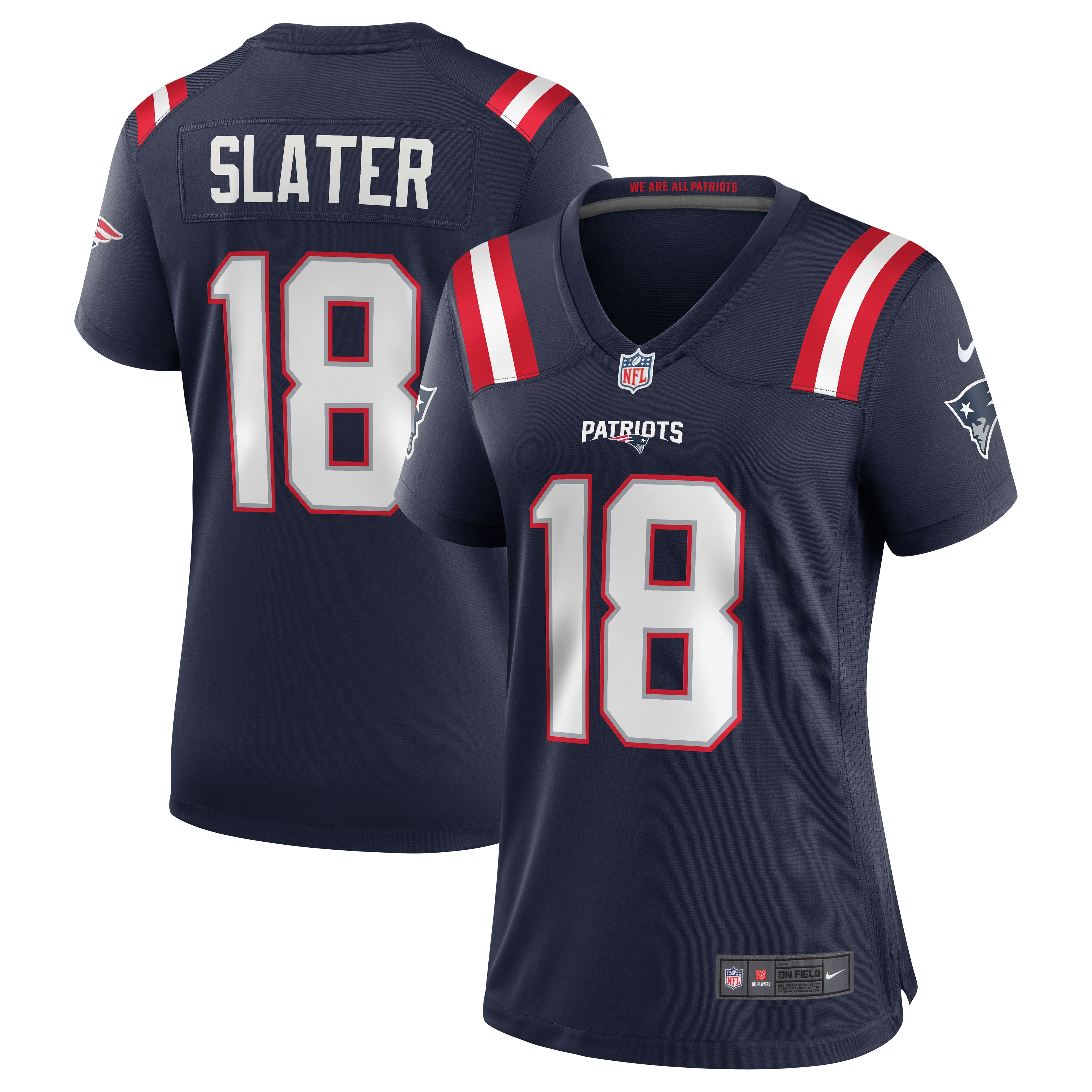 New England Patriots Matthew Slater Navy Game NFL Jersey Women's