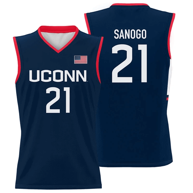 Adama Sanogo #21 UConn Huskies Navy NCAA Jersey Men's