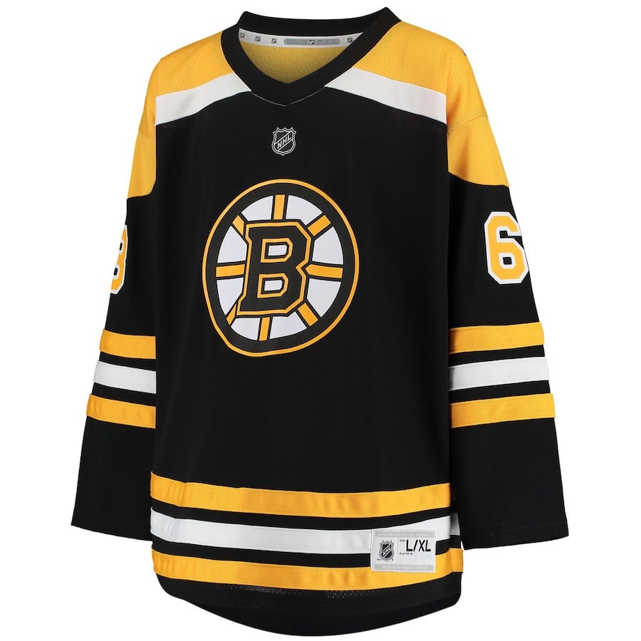 Brad Marchand 63 Boston Bruins Home Black NHL Jersey Youth