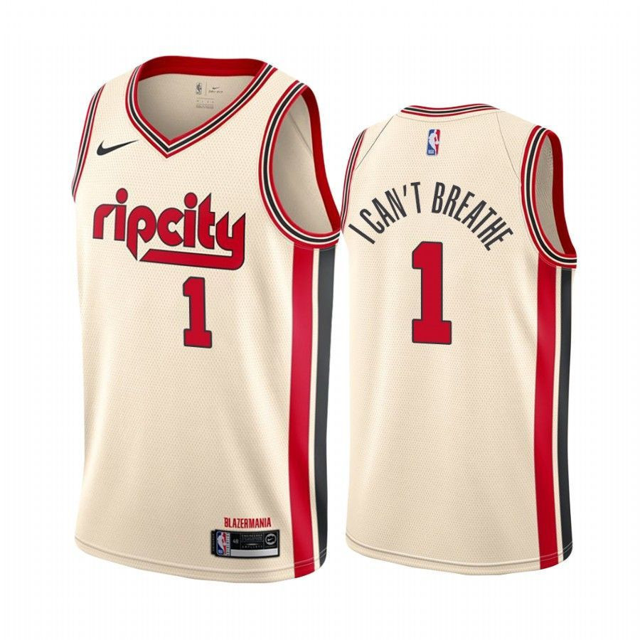 Anfernee Simons I Can't Breathe Blazers City NBA Jersey Men's