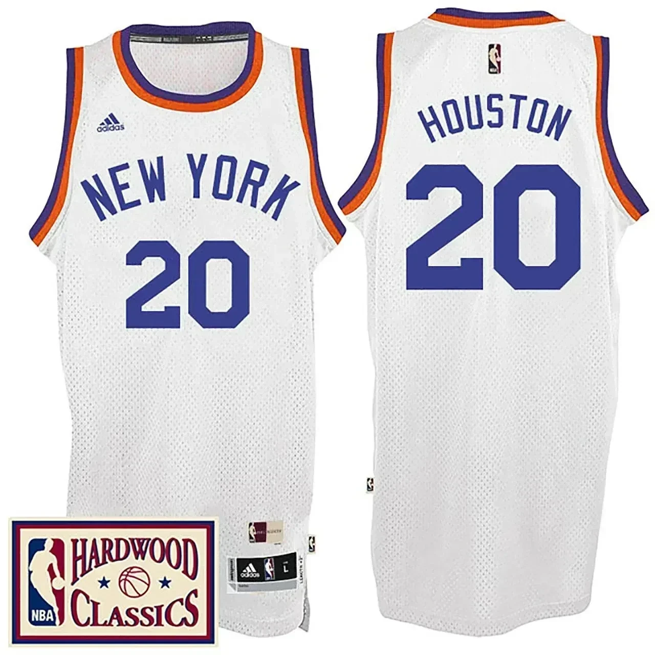 2016-17 Season New York Knicks 20 Hardwood Classics Throwbac White Allan Houston NBA Jersey Men's