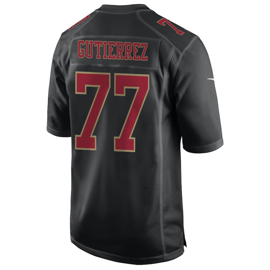Alfredo Gutierrez 77 San Francisco 49ers Super Bowl LVIII Patch Fashion Game Carbon Black NFL Jersey Men's