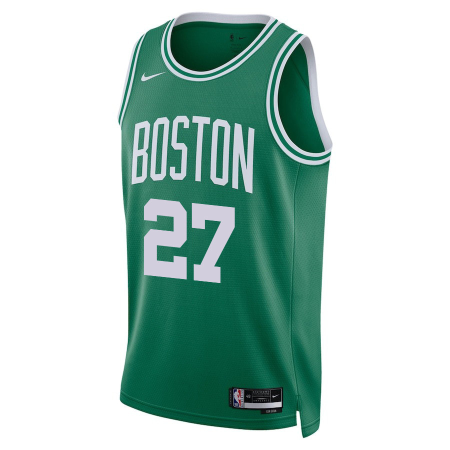 Jordan Walsh 27 Boston Celtics 2024 FINALS PATCH Icon Edition Kelly Green NBA Jersey Men's