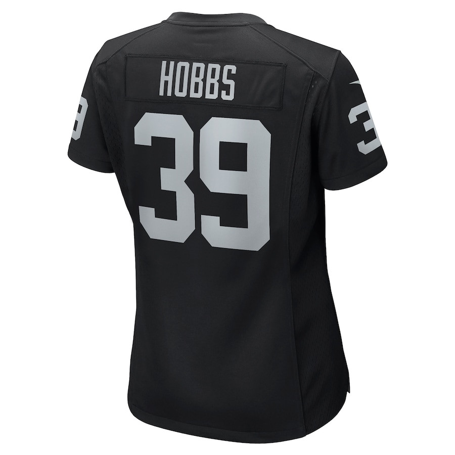 Nate Hobbs 39 Las Vegas Raiders Game Black NFL Jersey Women's