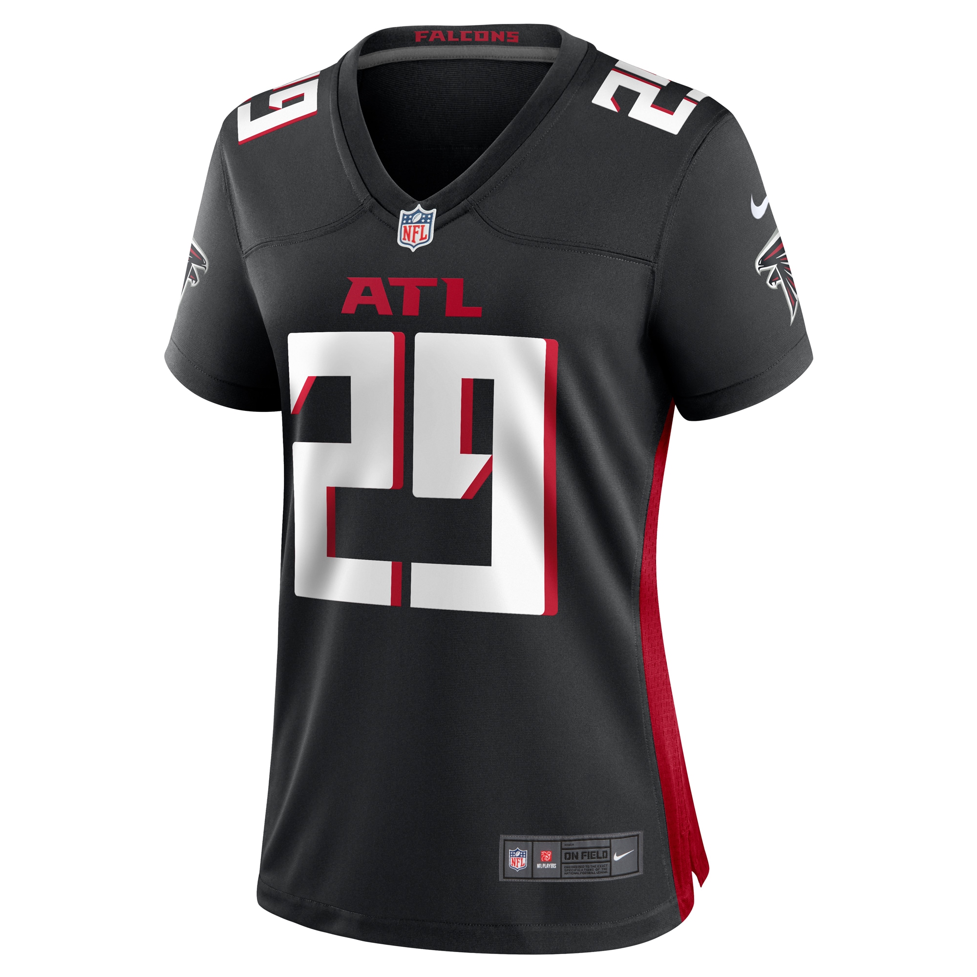 Atlanta Falcons Micah Abernathy Black Team Game NFL Jersey Women's