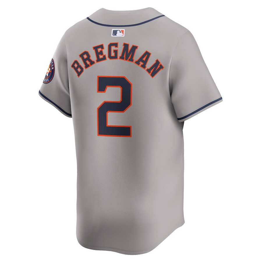 Alex Bregman 2 Houston Astros Away Limited Player Gray MLB Jersey Men's