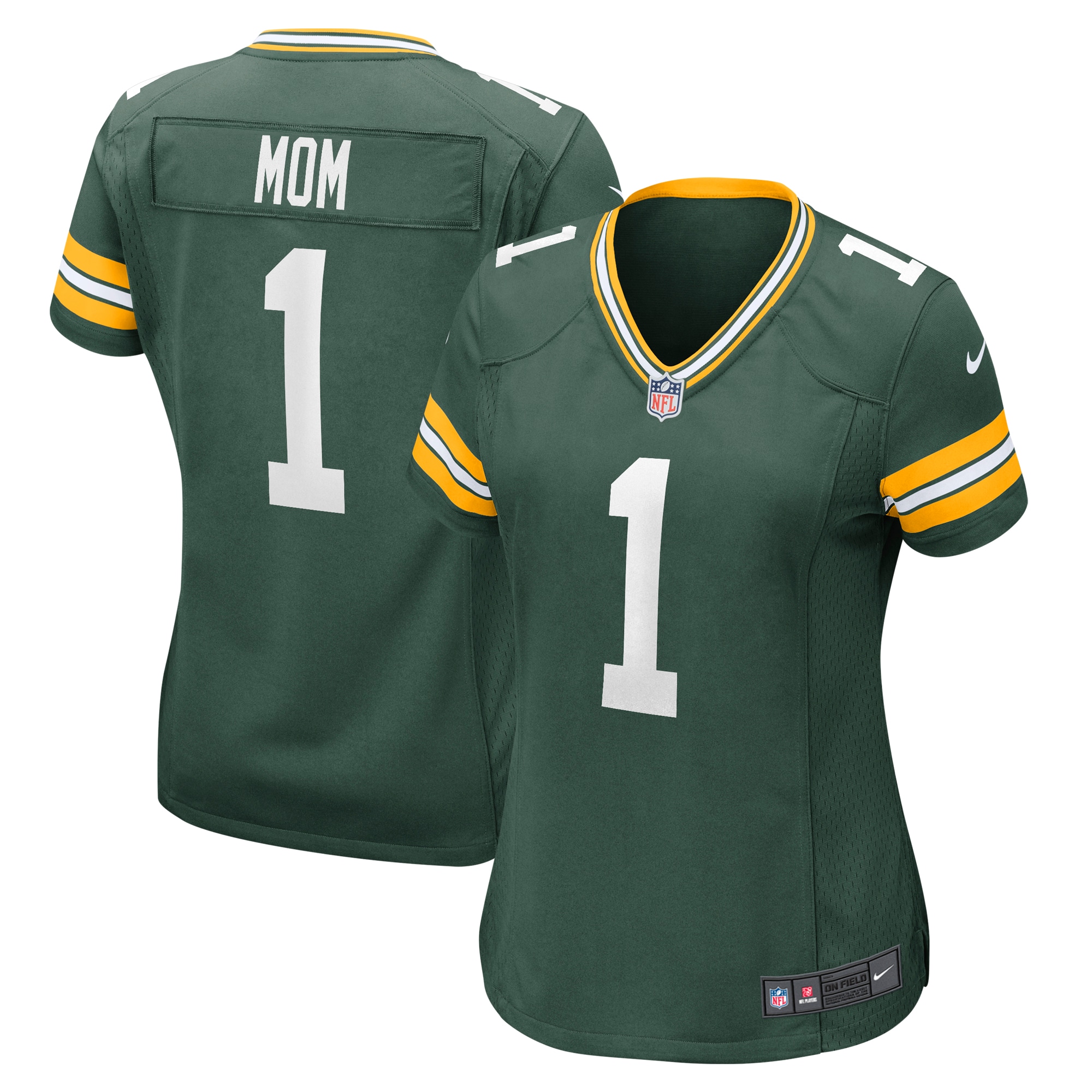 Green Bay Packers Number 1 Mom Green Game NFL Jersey Women's