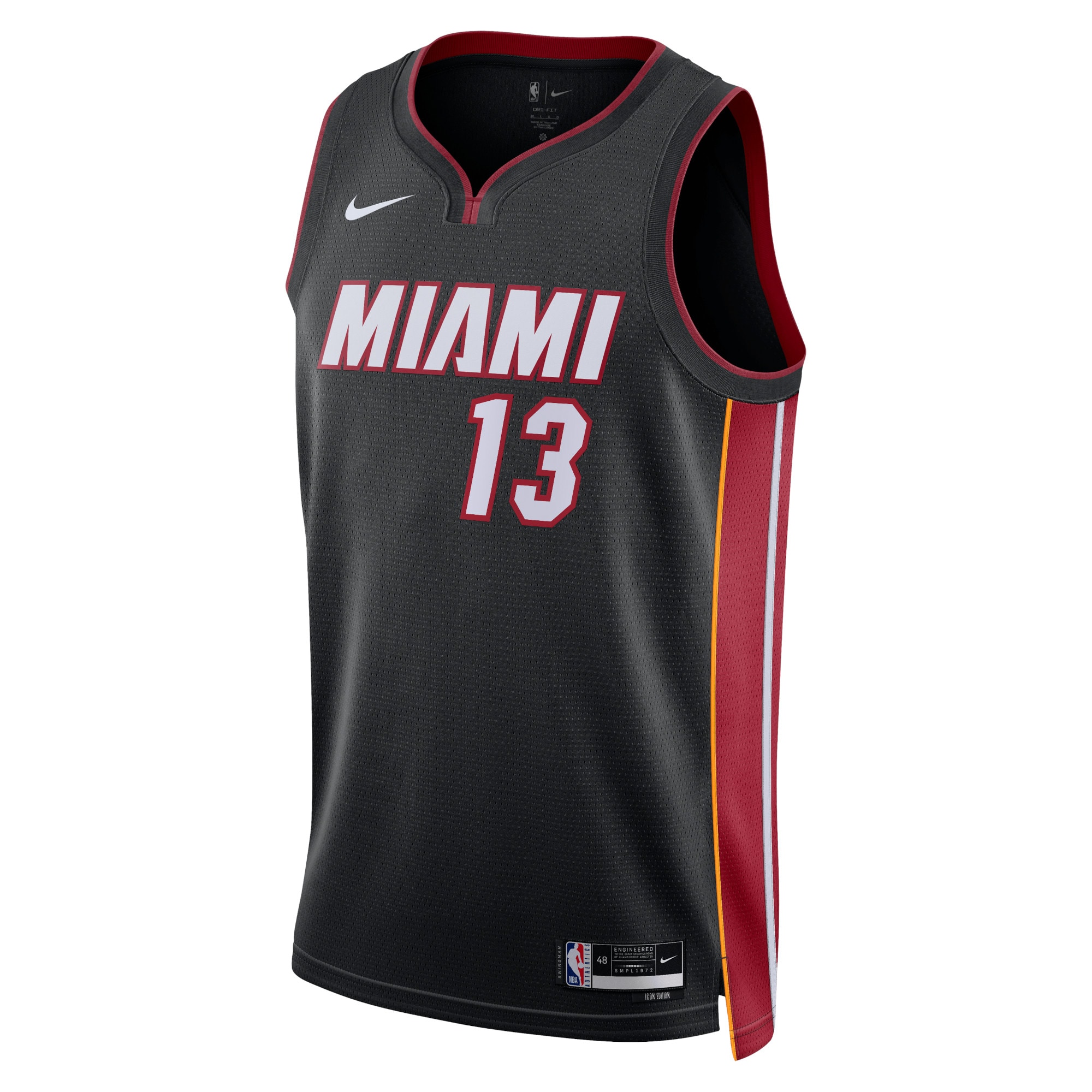 Miami Heat Icon Edition Swingman Black Bam Adebay Unisex NBA Jersey Unisex