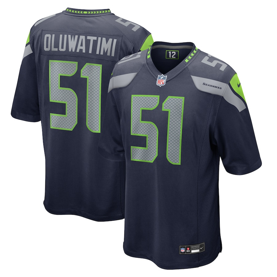 Olu Oluwatimi 51 Seattle Seahawks Game College Navy NFL Jersey Men's