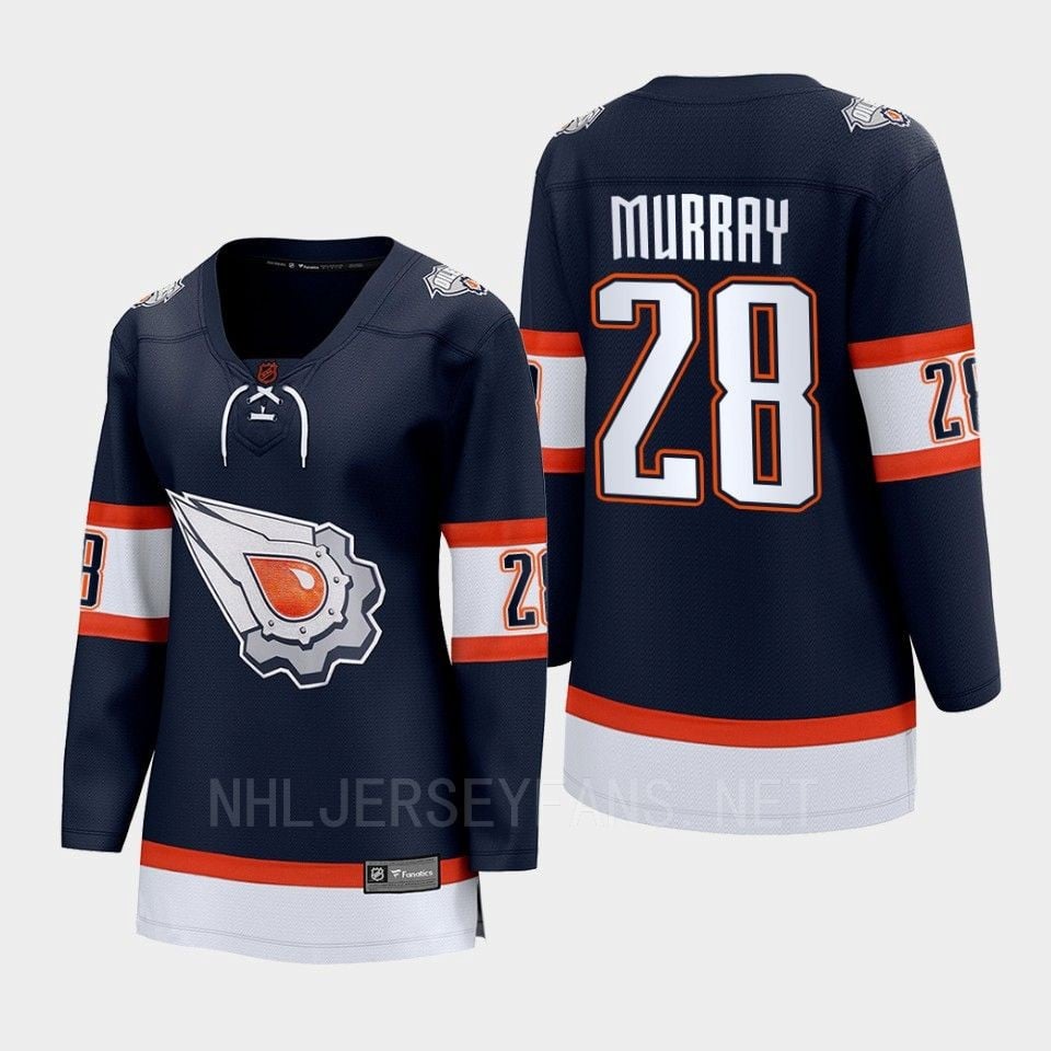 Ryan Murray 28 Edmonton Oilers 2022 Special Edition 2.0 Breakaway Player Retro Navy NHL Jersey Women's