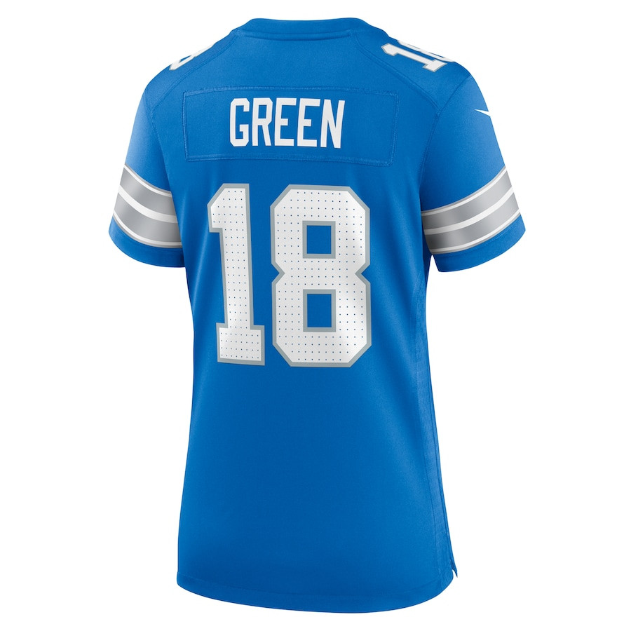 Antoine Green 18 Detroit Lions Team Game Blue NFL Jersey Women's