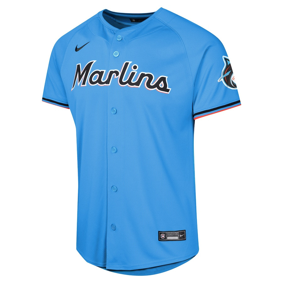 Jazz Chisholm Jr. 2 Miami Marlins Alternate Limited Blue MLB Jersey Youth