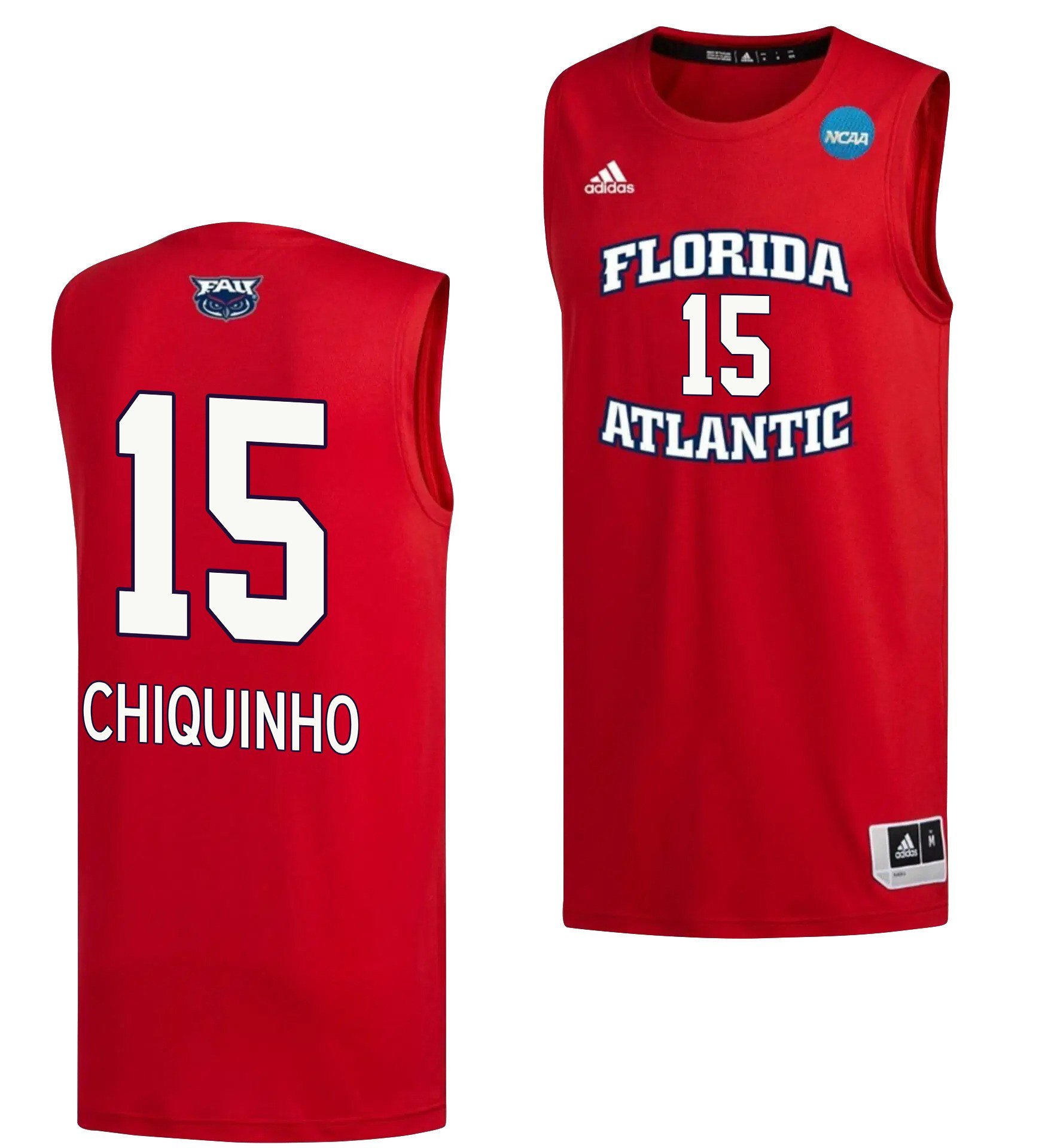 Alijah Martin 15 FAU Owls 2023 March Madness- Red NCAA Jersey Men's