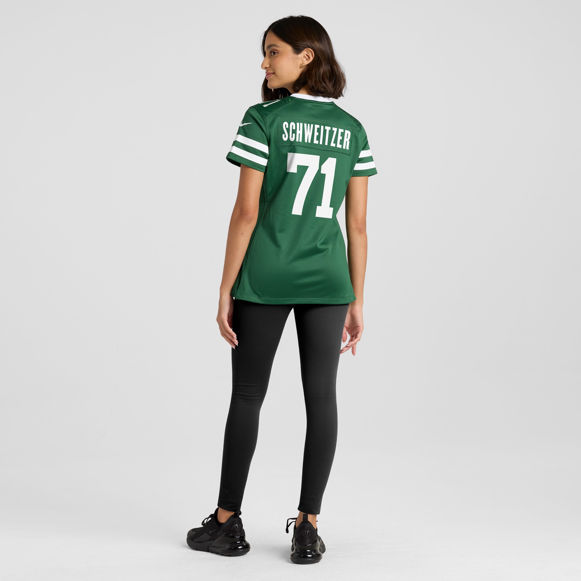 New York Jets Wes Schweitzer Legacy Green Team Game NFL Jersey Women's