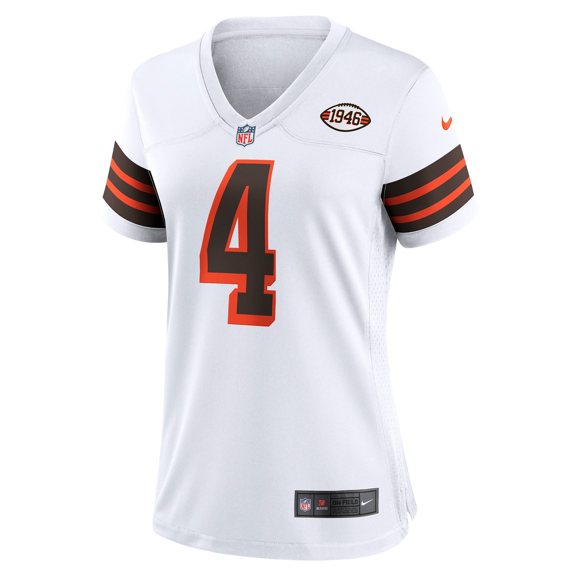 Cleveland Browns Deshaun Watson White Player NFL Jersey Women's