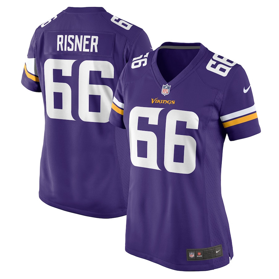Dalton Risner 66 Minnesota Vikings Game Purple NFL Jersey Women's