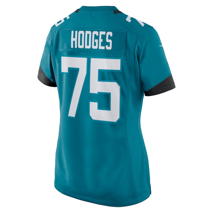 Cooper Hodges 75 Jacksonville Jaguars Game Teal NFL Jersey Women's