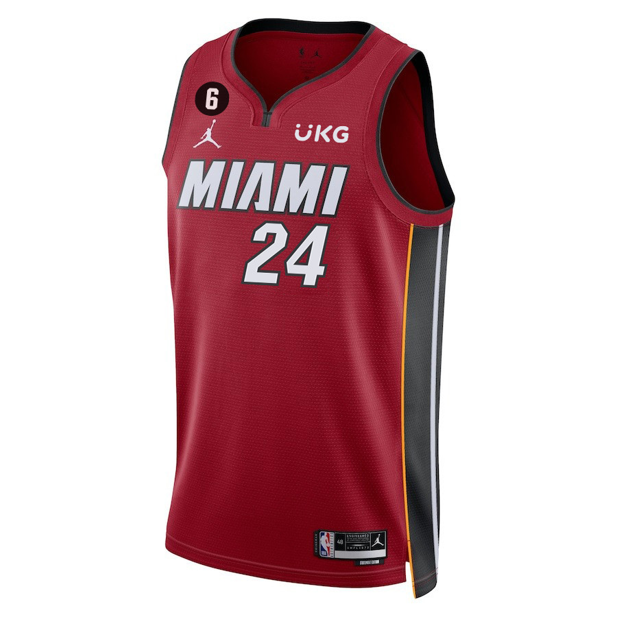 Haywood Highsmith 24 Miami Heat Final Champions 2023 Swingman Red NBA Jersey Men's