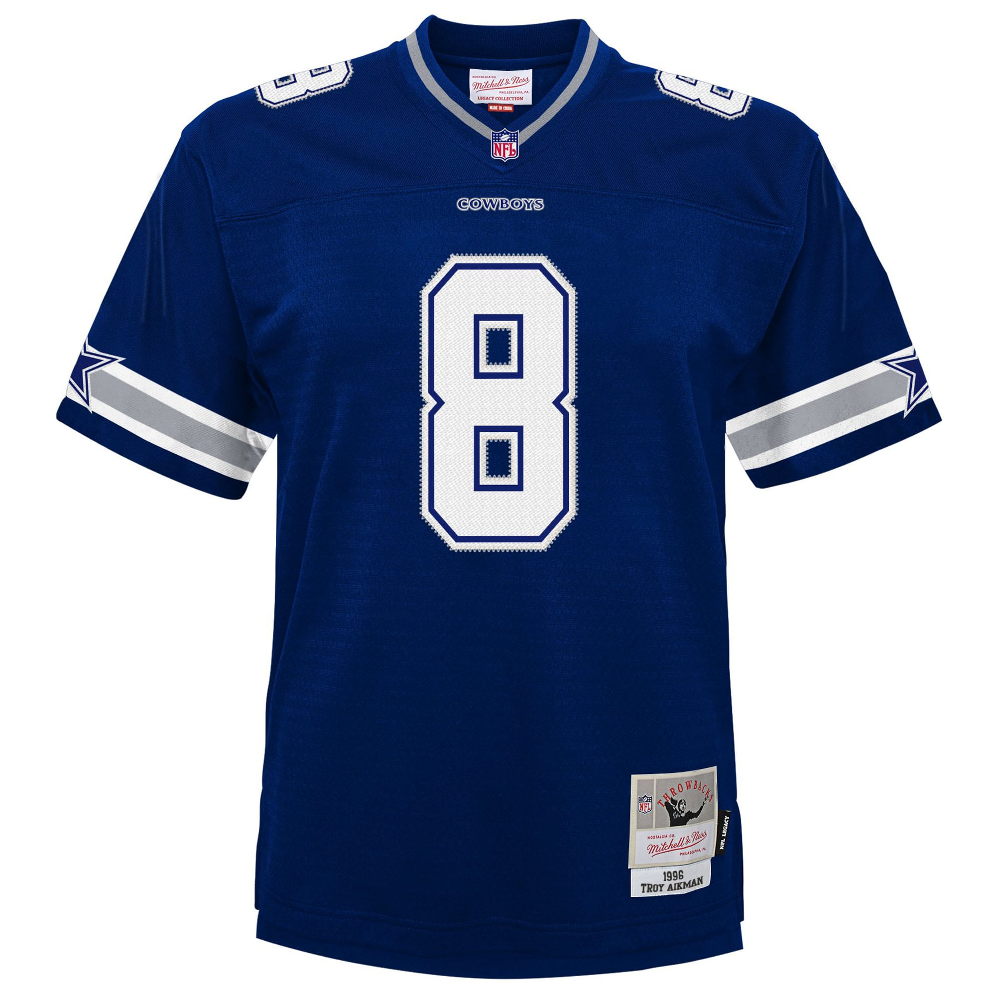 Dallas Cowboys Troy Aikman Mitchell Ness Navy 1996 Legacy NFL Jersey Youth