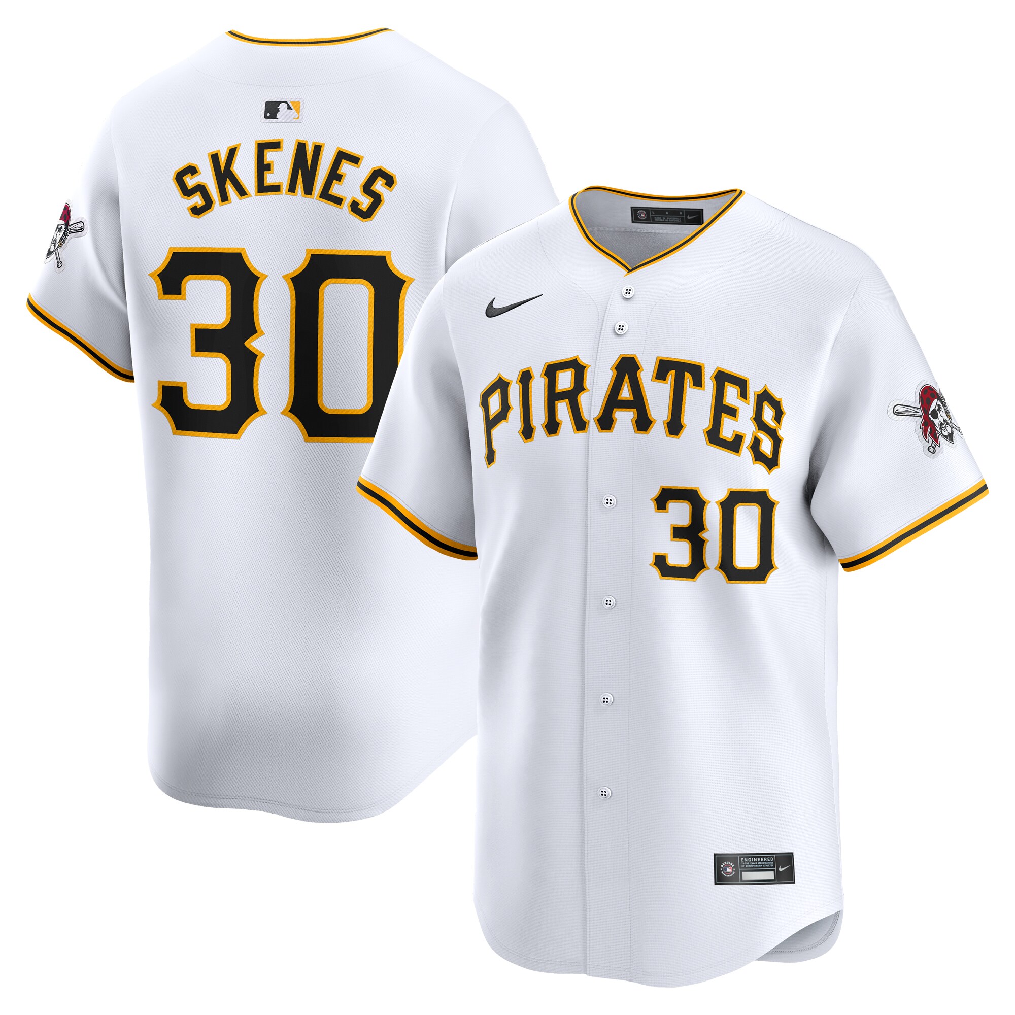 Pittsburgh Pirates Paul Skenes White Home Limited Player MLB Jersey Youth