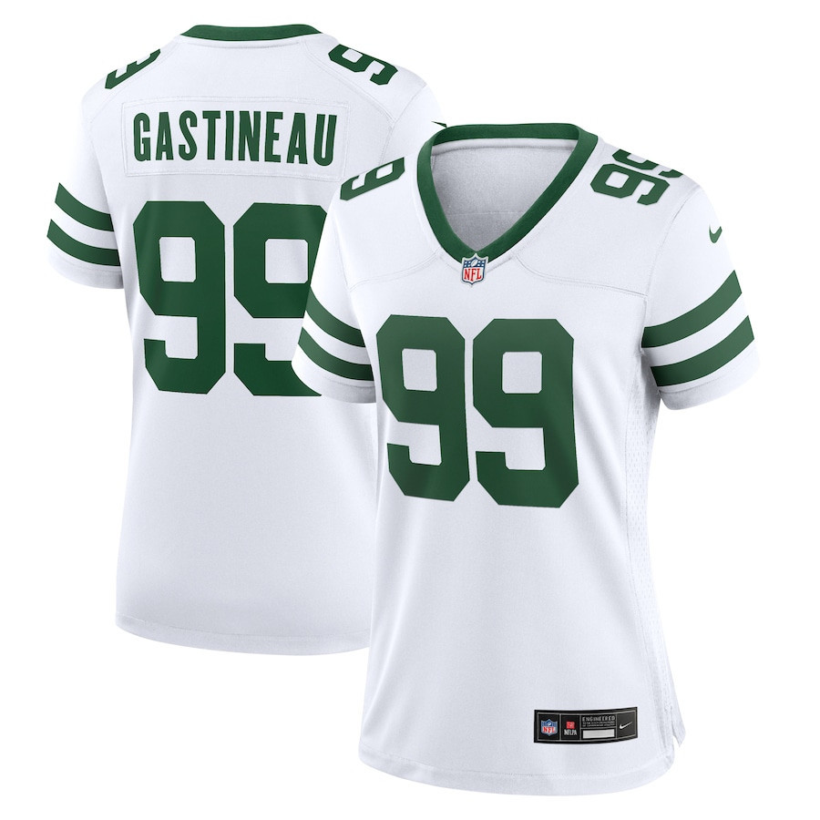 Mark Gastineau 99 New York Jets Game Retired Player Women, White NFL Jersey Women's