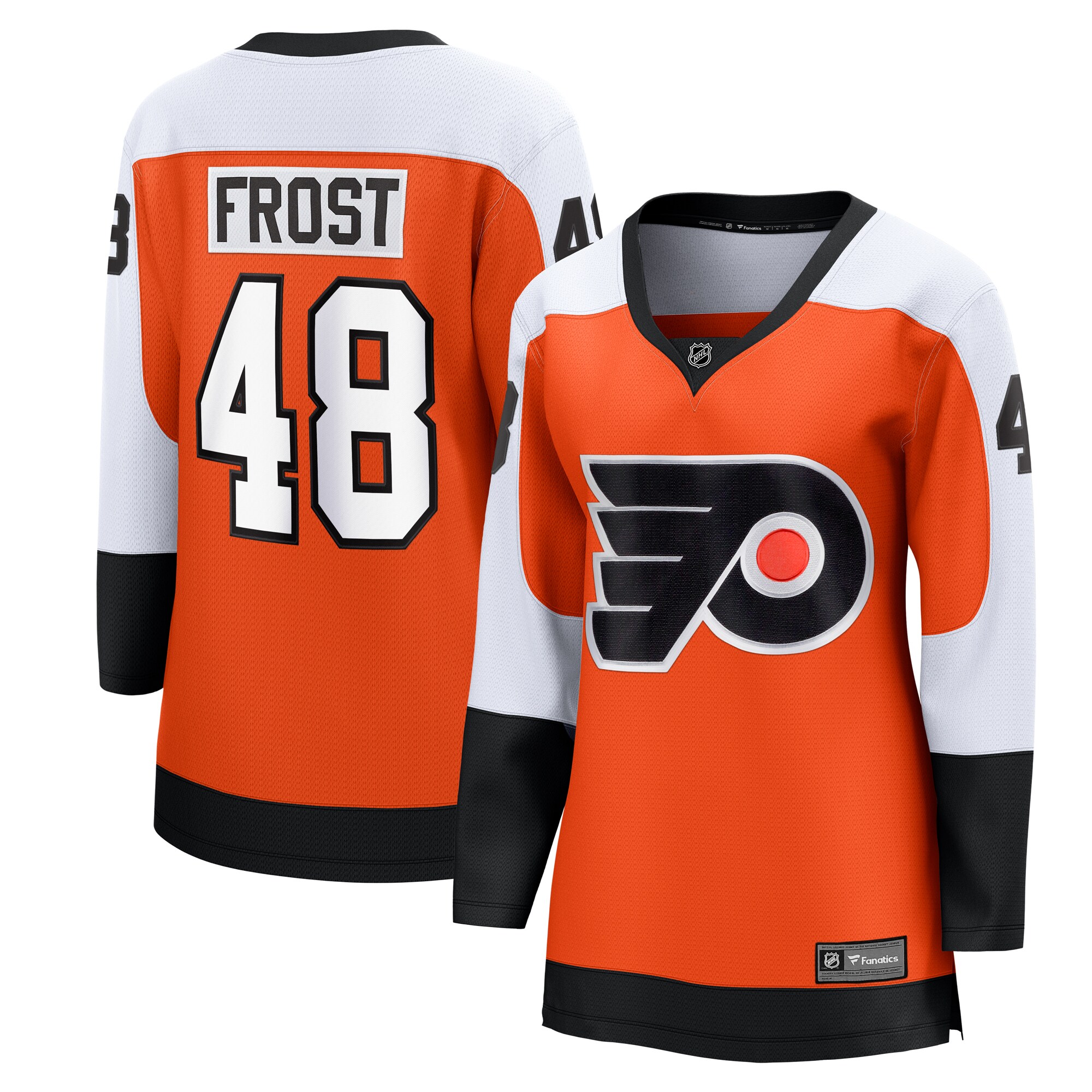 Philadelphia Flyers Morgan Frost Orange Home Breakaway Player NHL Jersey Women's