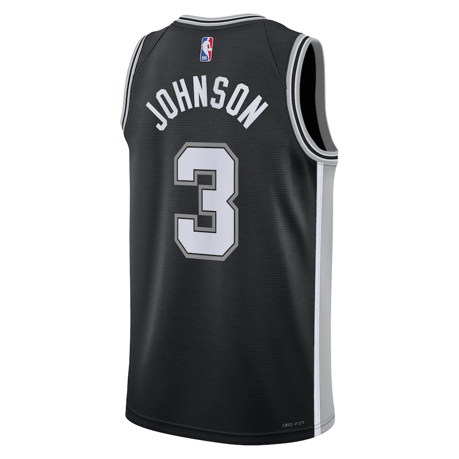 Keldon Johnson 3 San Antonio Spurs Unisex Swingman Icon Edition Black NBA Jersey Unisex