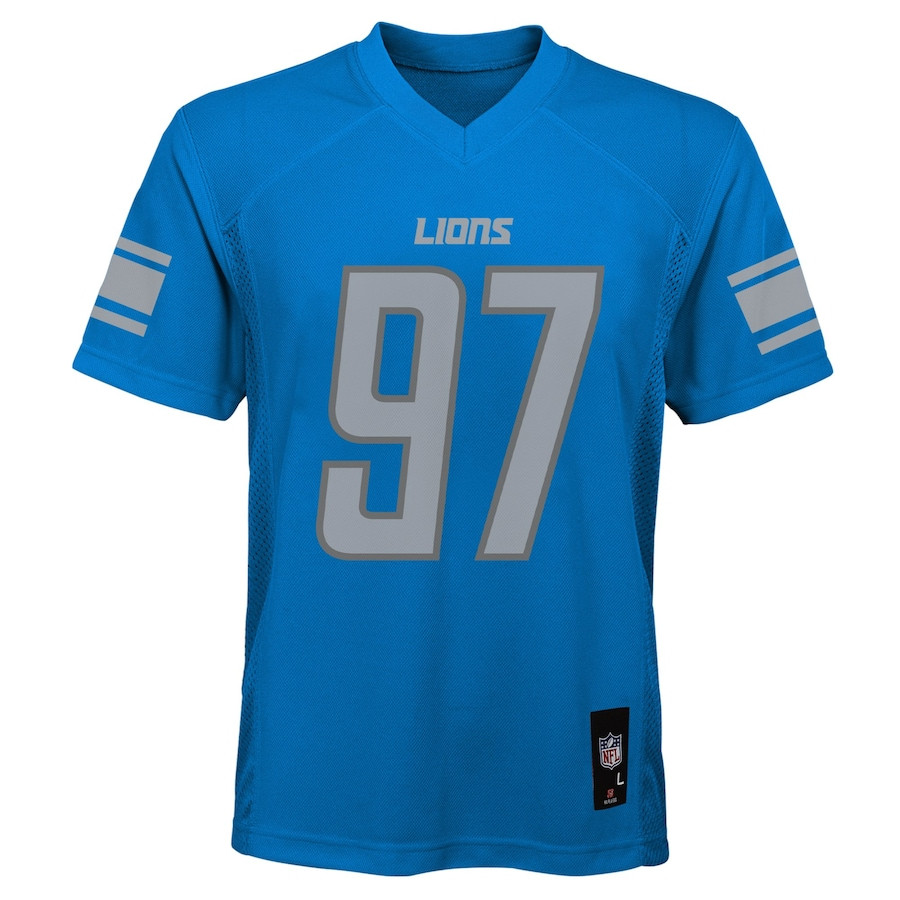 Aidan Hutchinson 97 Detroit Lions Alternate Blue NFL Jersey Youth