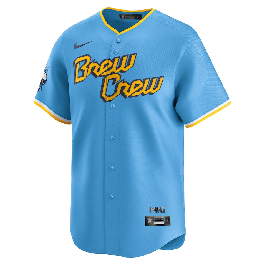 Willy Adames 27 Milwaukee Brewers City Connect Limited Powder Blue MLB Jersey Men's