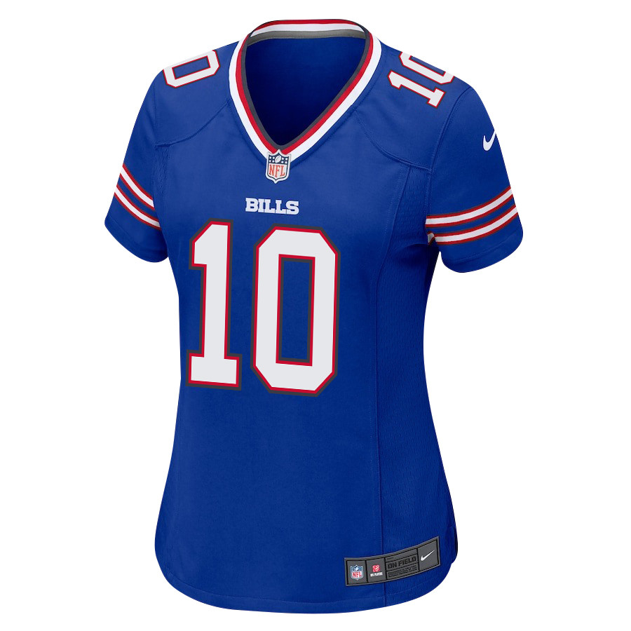 Mitch Trubisky 10 Buffalo Bills Team Game Royal NFL Jersey Women's