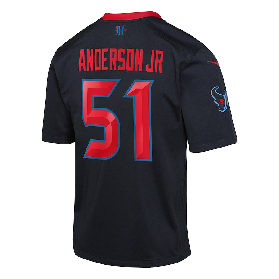Will Anderson Jr. 51 Houston Texans 2nd Alternate Game Navy NFL Jersey Youth