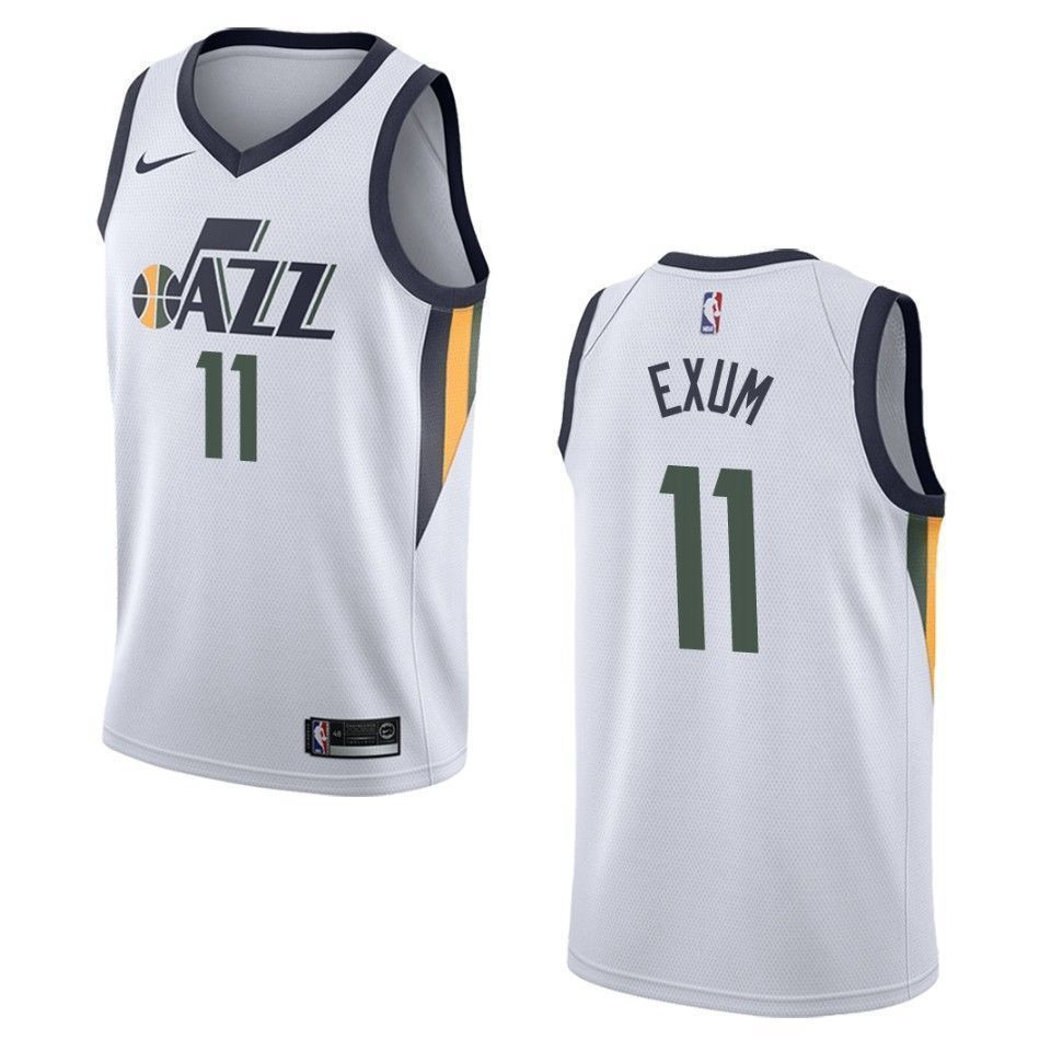 Utah Jazz 11 Dante Exum Association Swingman White NBA Jersey Men's
