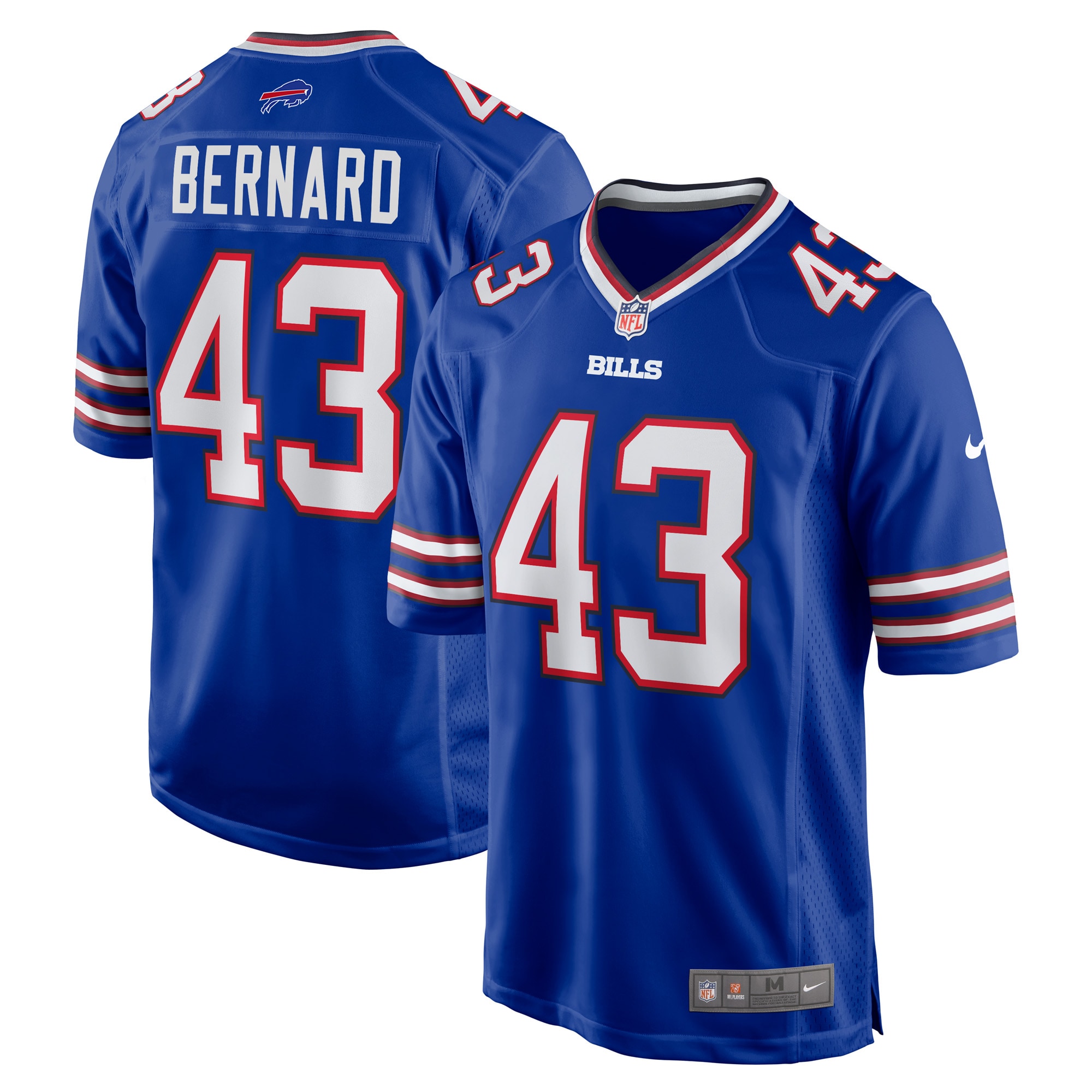 Buffalo Bills Terrel Bernard Royal Game Player NFL Jersey Men's