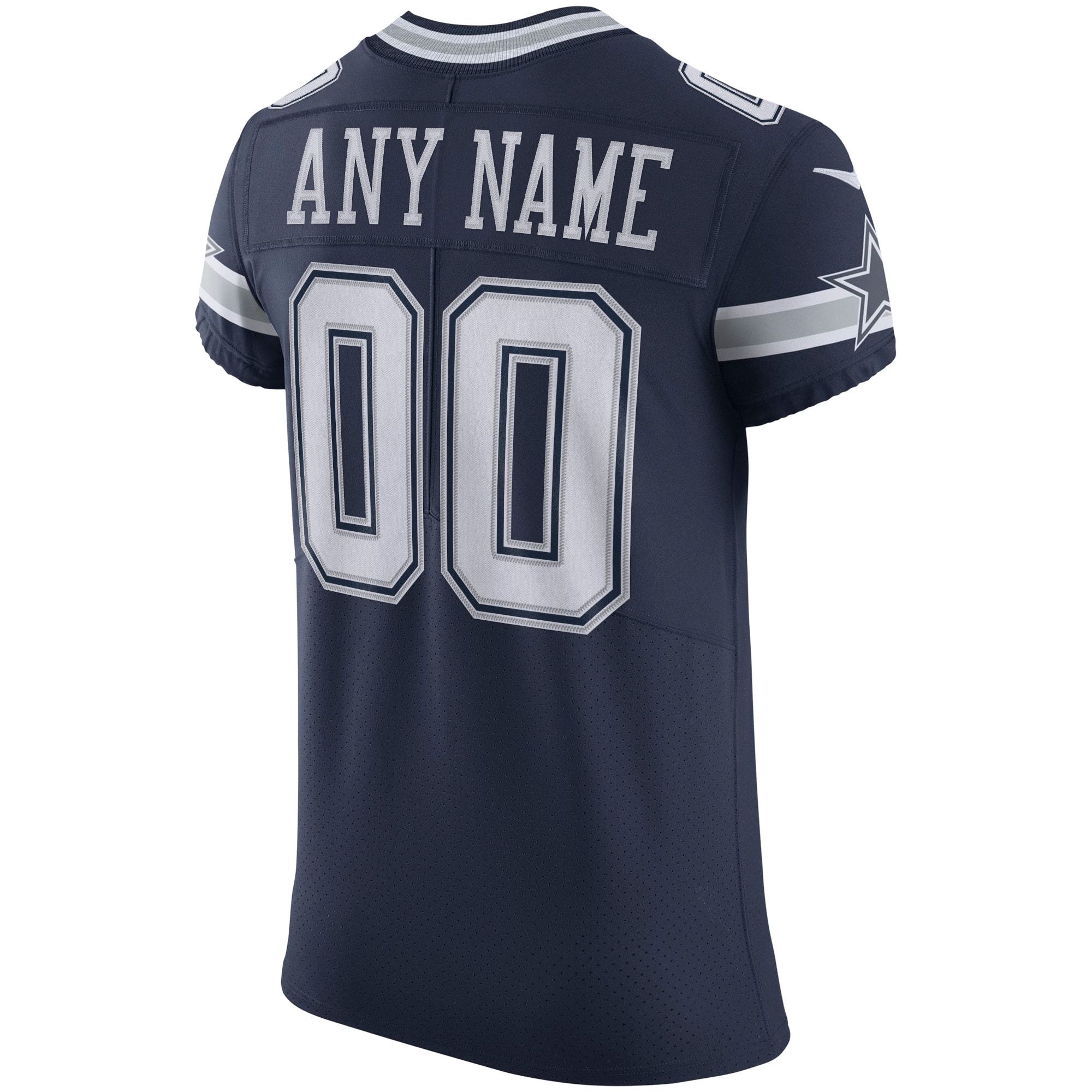 Dallas Cowboys Navy Vapor Elite Custom NFL Jersey Men's
