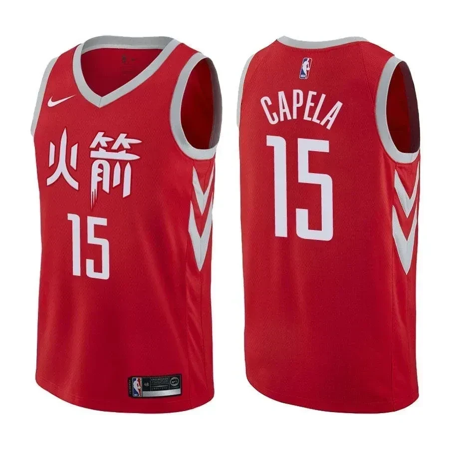 Houston Rockets Clint Capela 15 City Edition Red NBA Jersey Men's