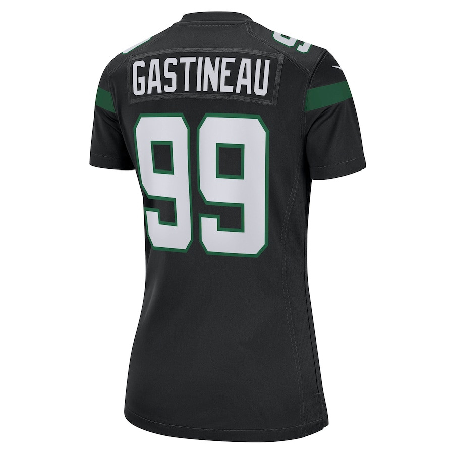 Mark Gastineau 99 New York Jets Game Stealth Black NFL Jersey Women's
